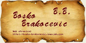 Boško Brakočević vizit kartica